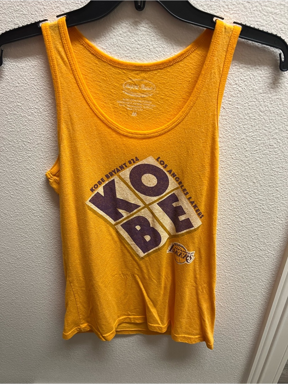 Lakers fan must have Women Yellow Lakers Kobe Graphic Tank Top